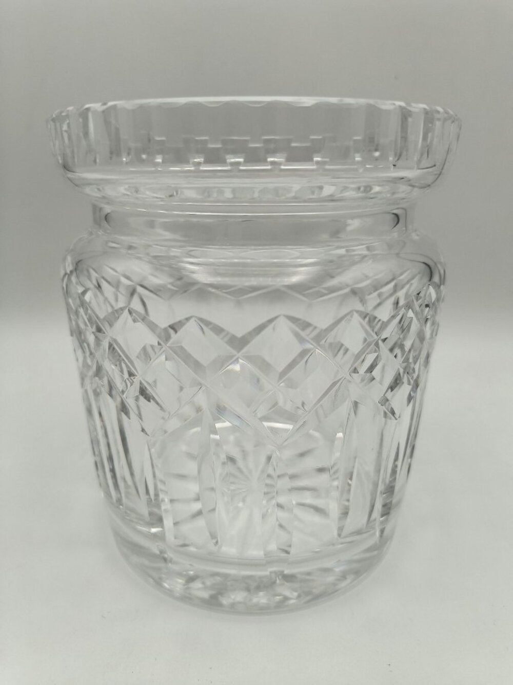 Waterford Crystal Biscuit Jar Cut Glass Vase Lismore Pattern